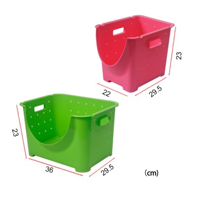 Plastic Kitchen Stackable Storage Basket Bins fruit basket  storage  basket