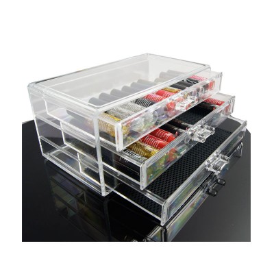 Clear Acrylic Makeup Case Cosmetics OrganizerJewelry Storage Box Multipurpose Plastic Drawer