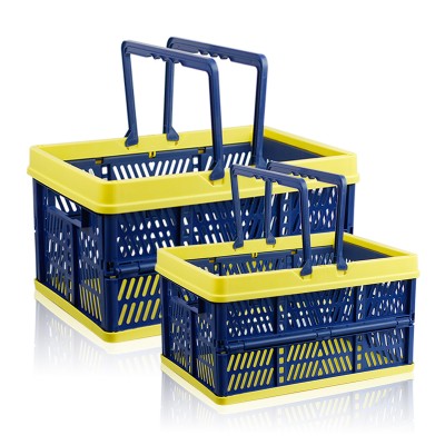 Supermarket Shopping PP Plastic Laundry Fruit Handle Storage Gift Bike Rear Baskets In Bulk